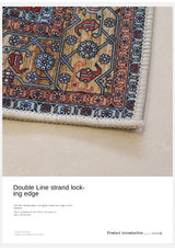 VIKAMA Orange Grey Large Living Room Carpet