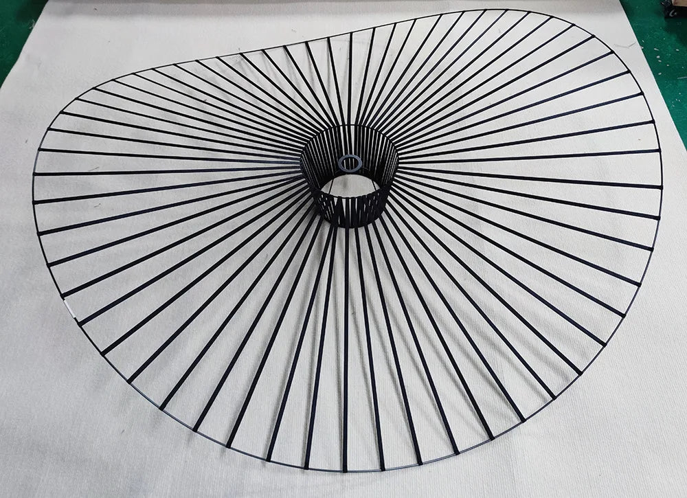 Modern French Designer Straw Hat Chandelier with LED Lighting - Julia M LifeStyles