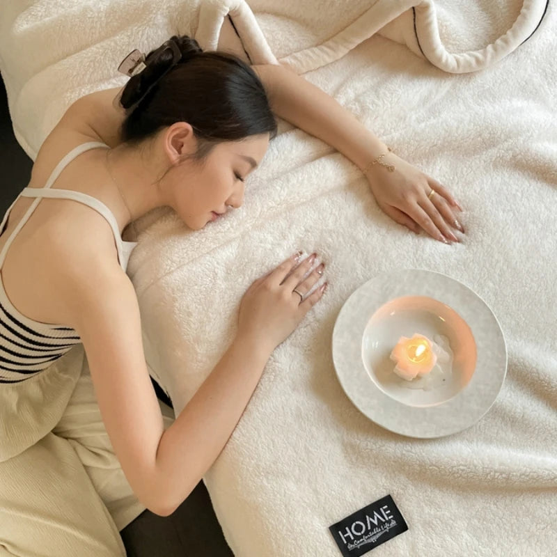 Plush Warm Winter Blanket A Grade Coral Fleece Flannel Soft Thick Bed Blankets for Sofa Single Double Couple Furry Bedspread Julia M LifeStyles