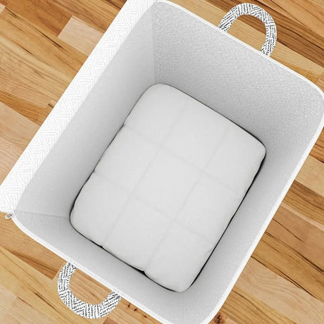 Non-woven Quilt Storage Bag with Lids Zipper Foldable Clothes Quilt Bins Container Large Capacity Dust-proof Bag Organize - Julia M LifeStyles
