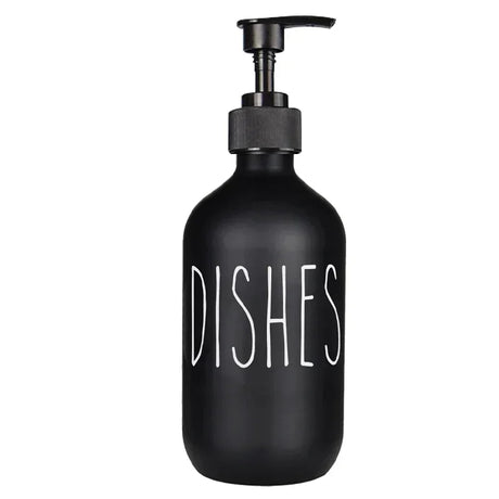 Elegant 500ml Black Dish Soap Dispenser Set with Refillable Pump for Farmhouse Chic Décor Julia M LifeStyles