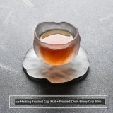 Elegant Frosted Japanese Glass Tea Cup – Single Serve Delight Julia M Home & Kitchen