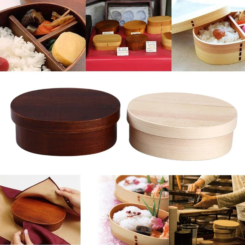 Lunch Box Picnic Japanese Bento for School Kids Dinnerware Set Round Square