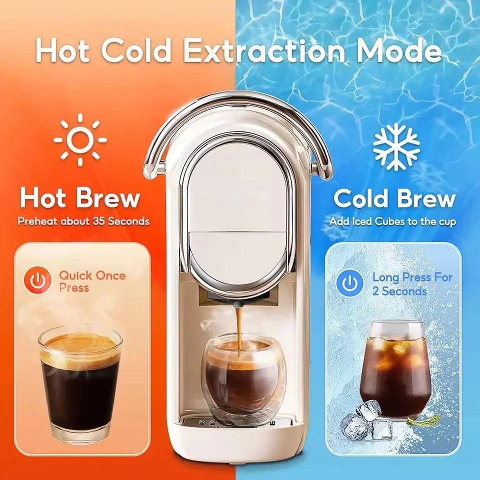 220V 19Bar 600ml 3in1 Nespresso Capsule Espresso Maker Fully Automatic Portable Office Small Home Italian Capsule Coffee Machine Julia M LifeStyles