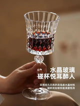 Glass Crystal Luxury Red Wine Glass Set Crystal Silk Iceberg Decanter Diamond Wine Glass Julia M Home & Kitchen