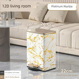 Sleek Leather Exterior German Foot-Pedal Trash Can - 12L -30L Luxury Design for Home & Office Julia M LifeStyles