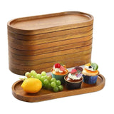 Tableware Solid Wood Food Tray Round Rectangle Dessert Plate Japanese-style Wooden Snack Fruit Tea Saucer Pallet Bread Board Julia M LifeStyles