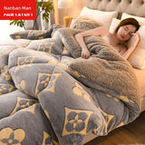 Antarctic People Luxe Winter Lambskin Quilt - Thickened Milk Fiber Duvet for Ultimate Comfort Julia M Home & Kitchen