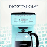 Nostalgia Retro Coffee Maker 12-Cup Programmable Vintage Coffee Machine, Red Julia M LifeStyles