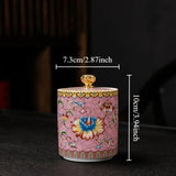 1PC Ceramic Storage Jar with Lid Coffee Table Tea Jar Living Room Candy Jar Household Kitchen Supplies Cereal Dispenser Julia M LifeStyles