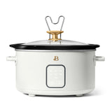 Beautiful 4Qt Slow Cooker with Touch-Activated Display, White Icing by Drew Barrymore Julia M LifeStyles