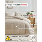 Bohemian Style Khaki Tufted Jacquard Duvet Cover Set, Simple Rustic Polyester Bedding Set, Includes 1 Duvet Cover And 2 Pillow S