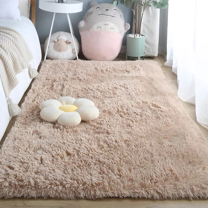 Tie-Dye Plush Carpet - Soft Fluffy Living Room Bedroom Mat