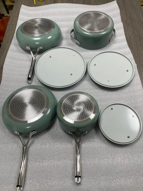 Carawayhome Nonstick Ceramic Cookware Set - Oven Safe & Easy Cleanup