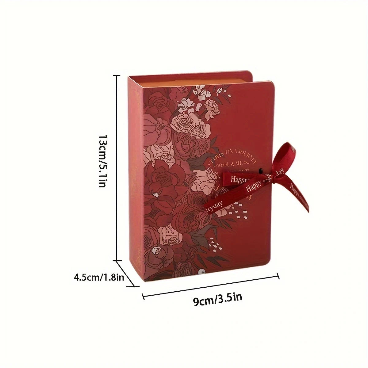 5Pcs Book Shape Gift Box with Ribbon Paperboard for Parties and Special Occasions