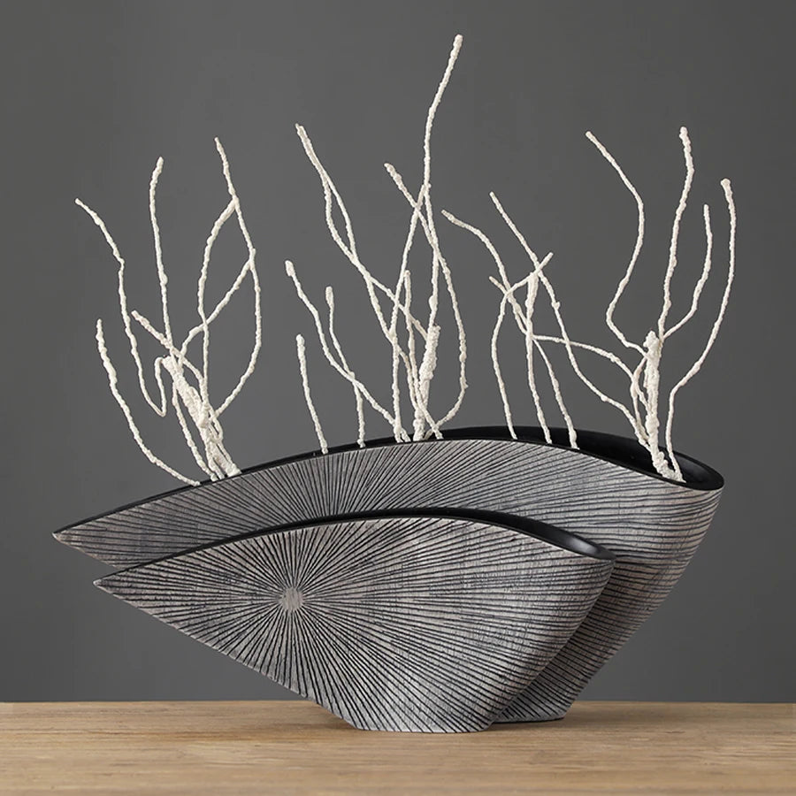 Atelier Form Sculptural Resin Vase | Modern Decorative Accent