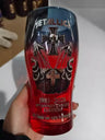 Metallica 45 Years of Fury Commemorative Glass, Vintage Heavy Metal Band Beer Mug, 3D Relief Blue Drinking Glass Rock Music