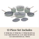 Ceramic Nonstick 12-pc. Cookware Set Julia M LifeStyles