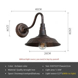 Retro Waterproof LED Wall Lamp Outdoor Courtyard Villa Garden Balcony Corridor Entrance Door E27 Decorative Lighting Fixture