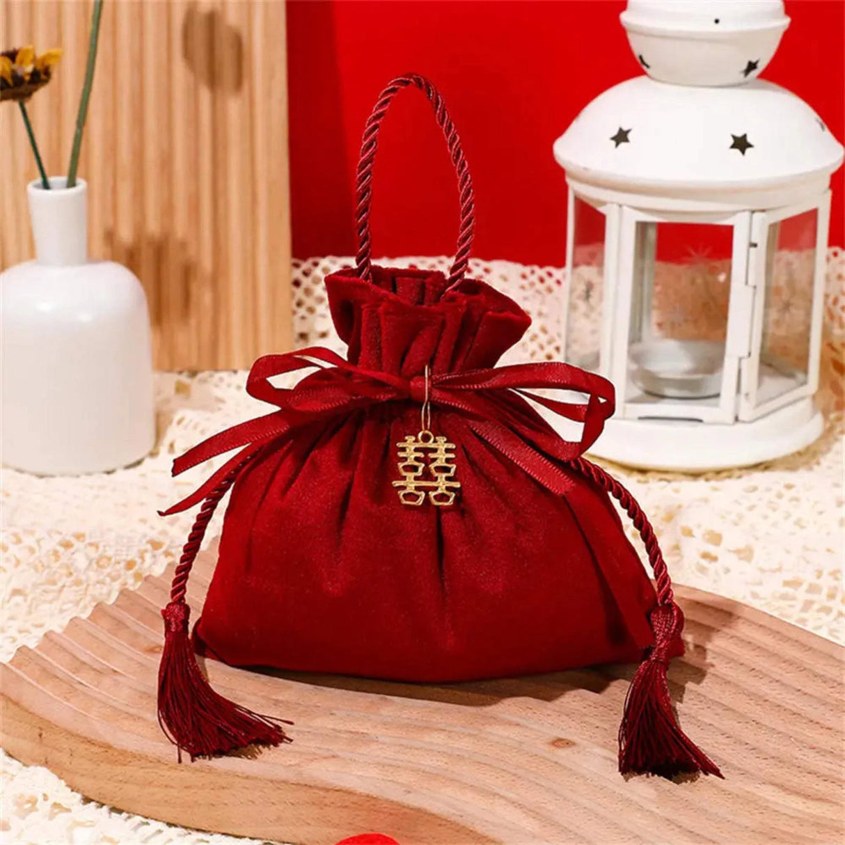 Luxury Packing Drawstring Velvet Pouch Sachet Gift Bag