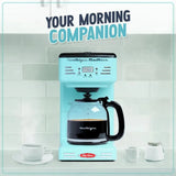 Nostalgia Retro Coffee Maker 12-Cup Programmable Vintage Coffee Machine, Red Julia M LifeStyles