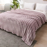 Cozy Coral Fleece Rabbit Fur Blanket for Sofa & Bedroom Julia M LifeStyles