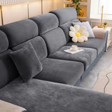 Thickened Elastic Silver Fox Fleece Sofa Cover
