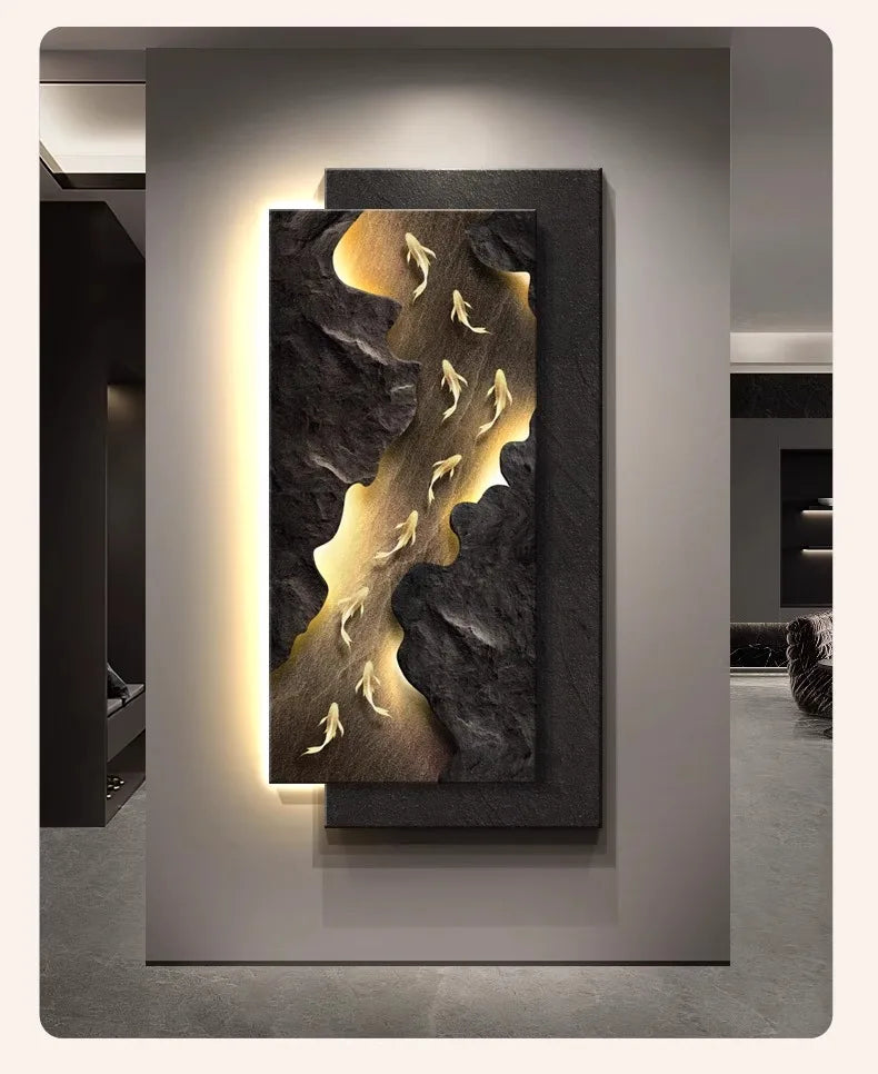 Koi Fish LED Light Wall Lamp