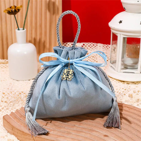 Luxury Packing Drawstring Velvet Pouch Sachet Gift Bag