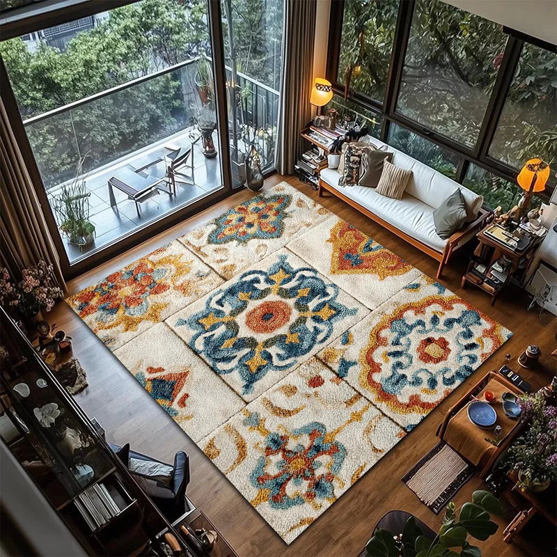 Vintage Bohemian Easy Care Foldable Door Bathroom Floor Mat