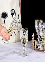 170ml Luxurious Crystal Champagne Glasses Transparent Thickened Retro Cocktail Glass Red Wine Goblet Wedding Party Accessories Julia M LifeStyles