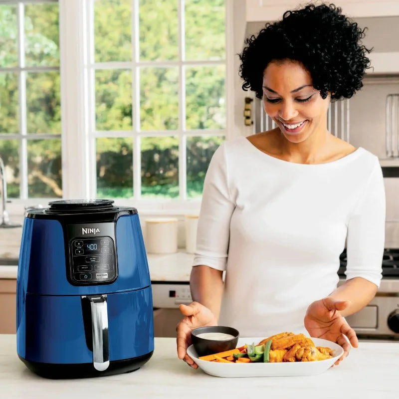 Ninja 4Qt Air Fryer, Nonstick Basket with Crisper Plate, 1550 Watts, White Julia M LifeStyles