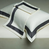 Premium 1400TC Egyptian Cotton Smooth Soft Bedding Set Chic White Grey Patchwork Duvet Cover Flat/Fitted Bed Sheet Pillowcases