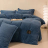 Wostar Luxury Solid Color Flannel Duvet Cover Set, 220x240 cm