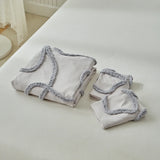 New Bow-knot Tufted Cut Flower Quilt Cover Set Queen Tufting Duvet Cover and Pillowcase Comfortable Skin-Friendly Blanket Covers
