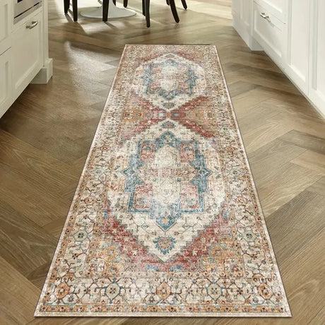 Bohemian Corridor Carpet Geometric Pattern Crystal Velvet Floor Mat