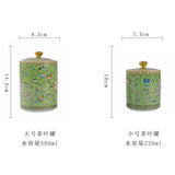 1PC Ceramic Storage Jar with Lid Coffee Table Tea Jar Living Room Candy Jar Household Kitchen Supplies Cereal Dispenser Julia M LifeStyles