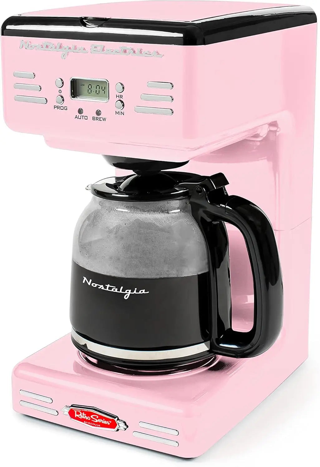 Nostalgia Retro 12-Cup Programmable Coffee Maker With LED Display, Automatic Shut-Off & Keep Warm, Pause-And-Serve Function, Pin Julia M LifeStyles