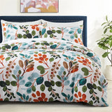 Boho White Paisley Floral Duvet Cover Twin Bohemian Exotic Flower Bedding Set Reversible Red Comforter Cover for Girl Women Room Julia M LifeStyles