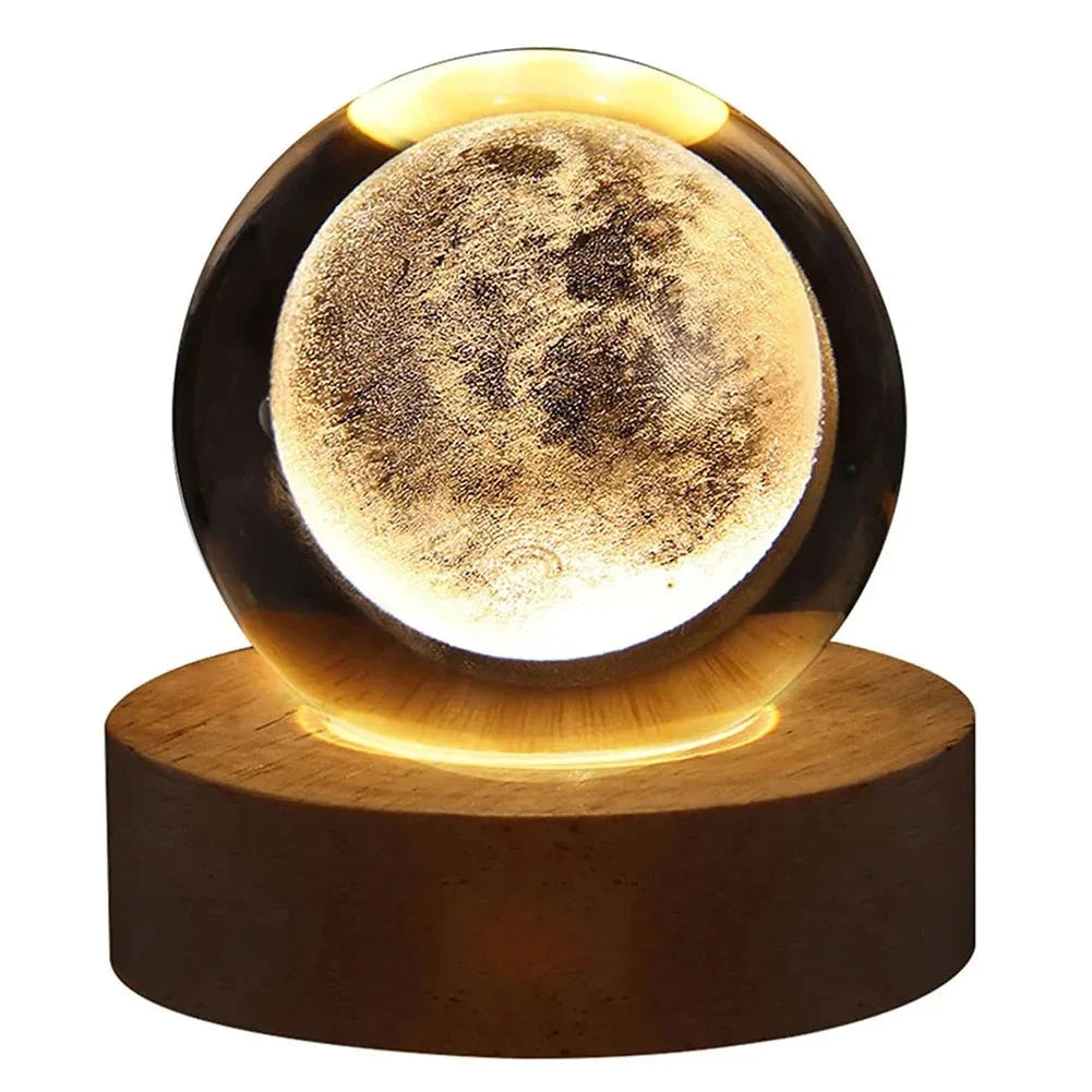 Unique 3D Crystal Ball Lamp with Galaxy and Planetary Projections USB Night Light for Cozy Atmosphere plasma ball Julia M LifeStyles