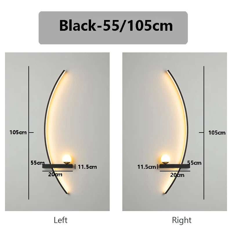 Modern LED Wall Lamp with Smart Remote Control for Bedroom and Living Room Julia M LifeStyles