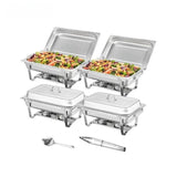 Stainless Steel Rectangle Chafing Dish Set