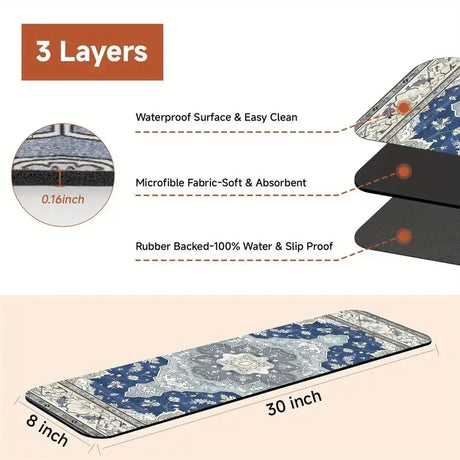 VIKAMA Bohemian Non-Slip Stair Treads