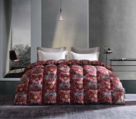 Italy Import Silk Duvet 95 White Goose down Quilt Winter Quilt Thickened Heattech Mute Floor Heating Air-Conditioning Quilt Julia M LifeStyles