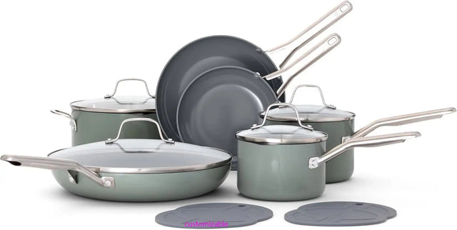 Ceramic Nonstick 12-pc. Cookware Set Julia M LifeStyles