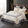 Luxury 3-Piece Quilt Set King Queen Size, 100% Cotton Embroidered Bedding, Elegant European Style Bedspread Set, Ultra Soft
