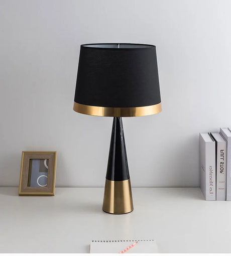 Metal Bedroom Bedside Lamp Modern Simple Cloth Cover Decorative Desk Lamp Nordic Hotel Living Room Office Reading Lamp