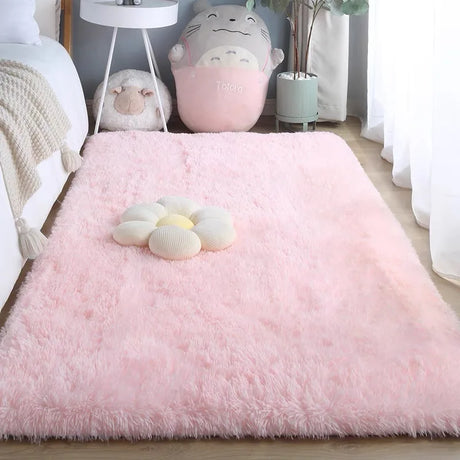 Tie-Dye Plush Carpet - Soft Fluffy Living Room Bedroom Mat