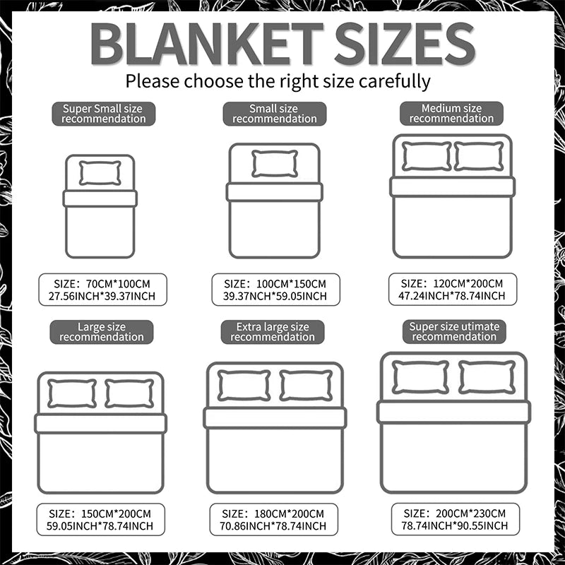 Super Thick Blanket for Winter Warm Lamb Fleece Plaids for Sofa Single/Queen/King Leaves Printed Bedspread Winter Thow Blanket Julia M LifeStyles
