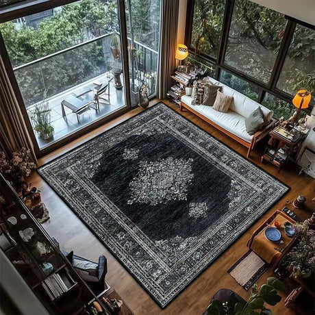 Luxury Retro Black Persian Carpet - Julia M LifeStyles